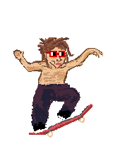 Skateboarder Treflip